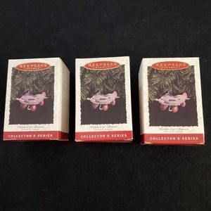 Hallmark Three Cast Metal Murray Airplane Ornaments NIB